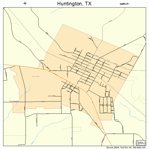 Huntington, TX street map