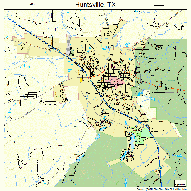 Huntsville, TX street map