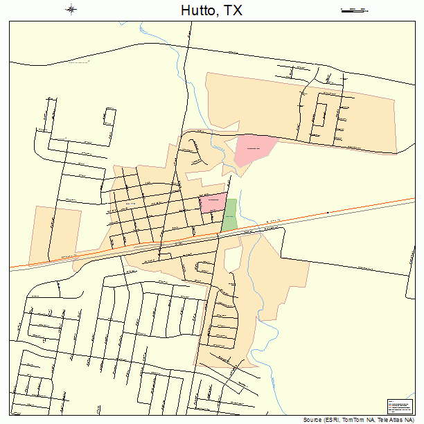 Hutto, TX street map