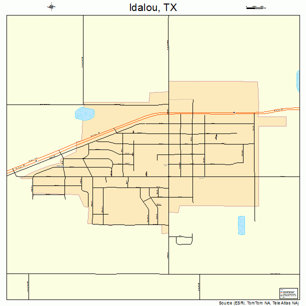 Idalou, TX street map