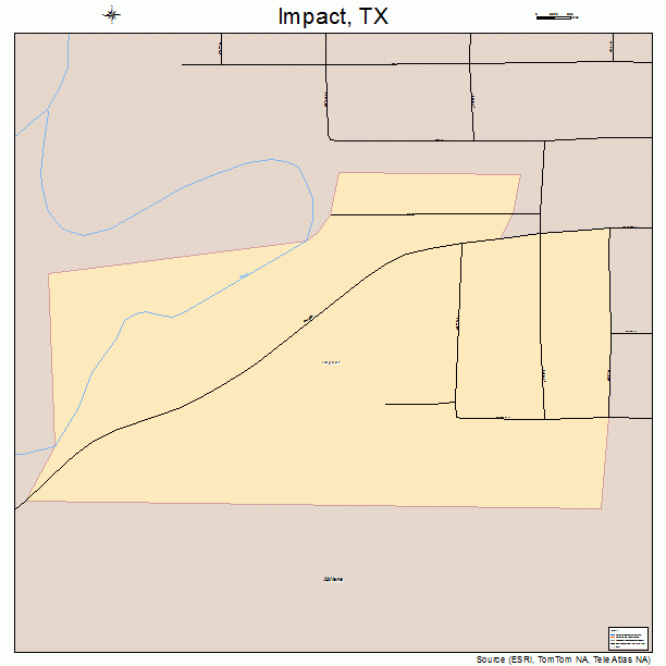 Impact, TX street map
