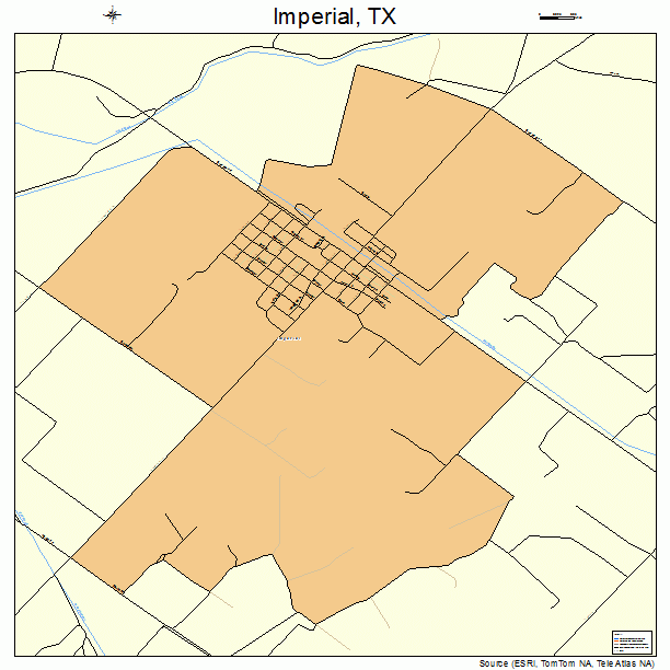 Imperial, TX street map