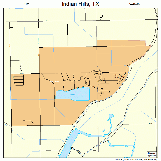 Indian Hills, TX street map