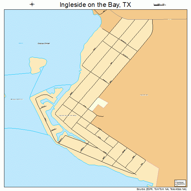 Ingleside on the Bay, TX street map