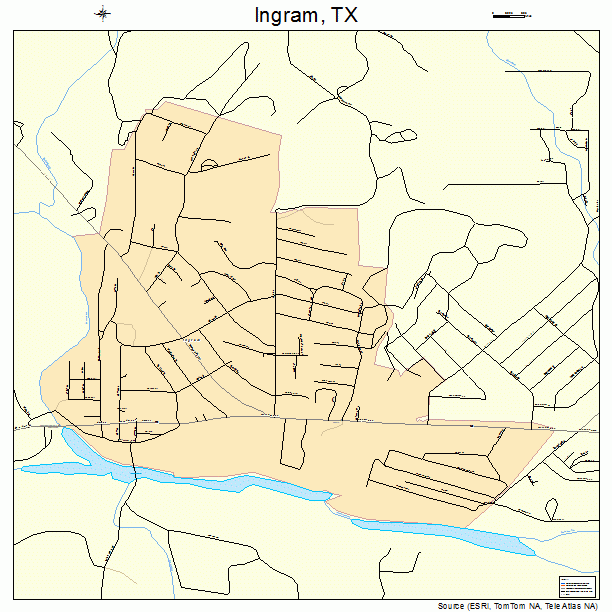 Ingram, TX street map