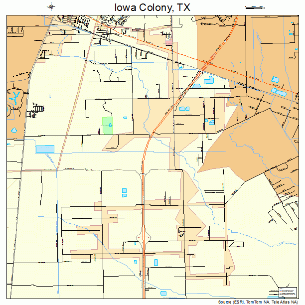 Iowa Colony, TX street map
