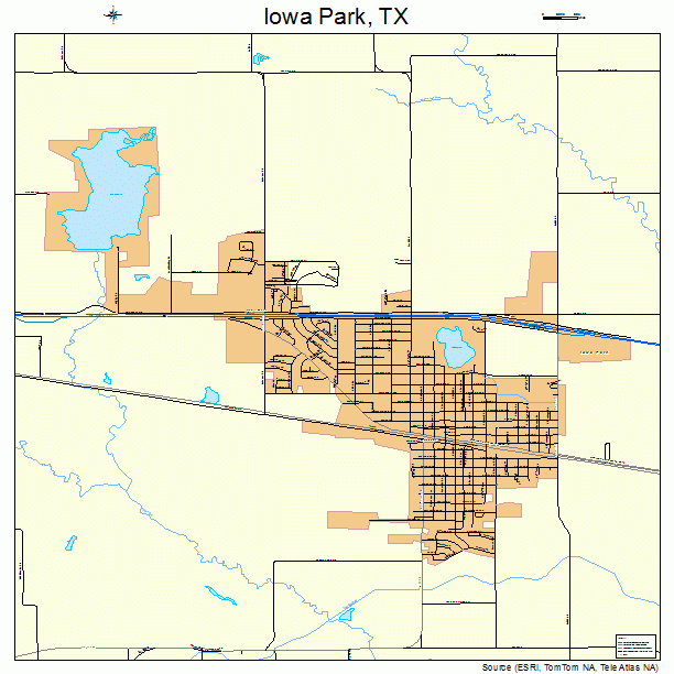 Iowa Park, TX street map