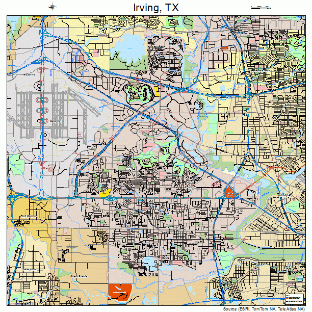 Irving, TX street map