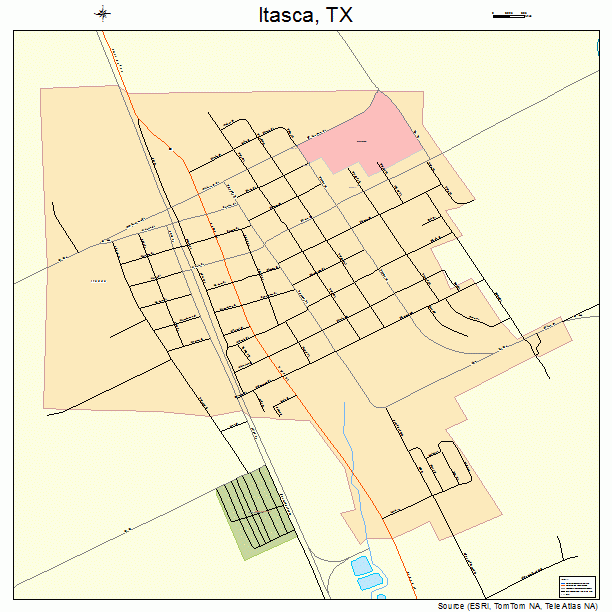 Itasca, TX street map