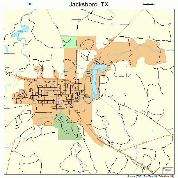 Jacksboro, TX street map