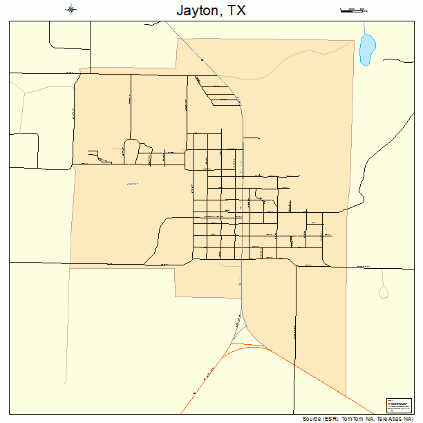 Jayton, TX street map