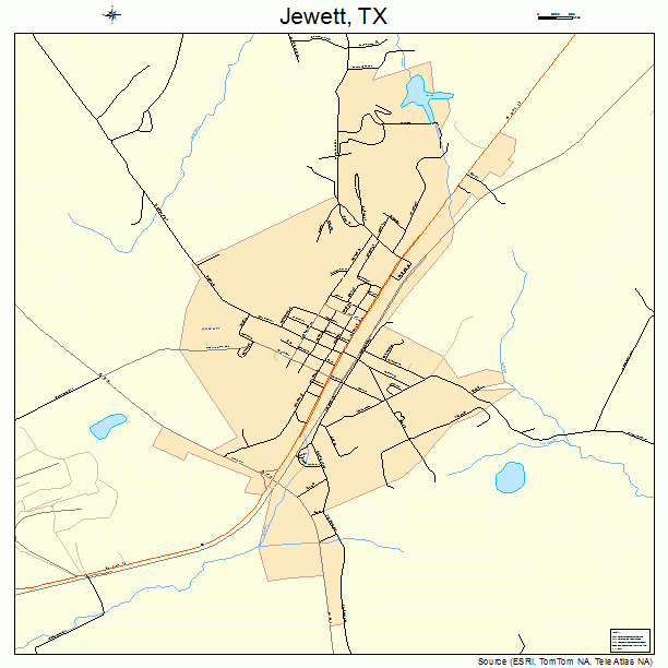 Jewett, TX street map