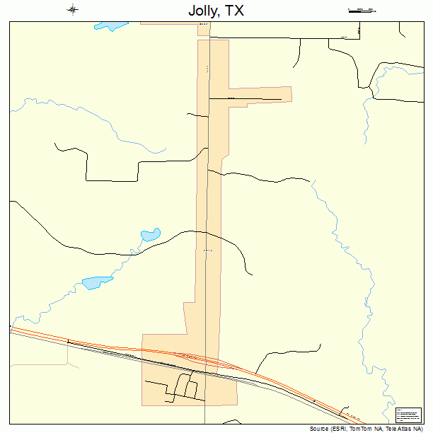 Jolly, TX street map