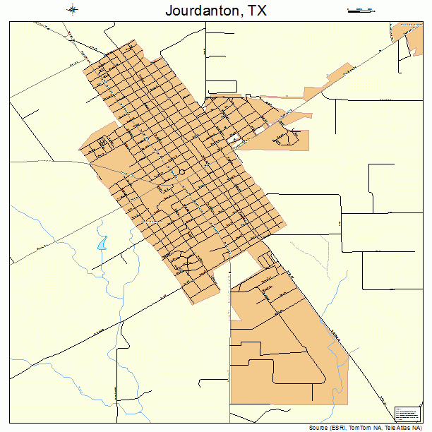 Jourdanton, TX street map