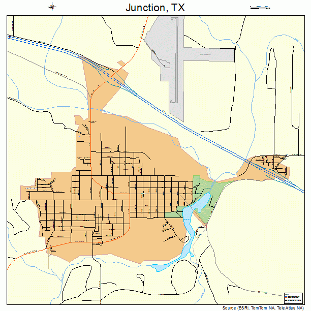 Junction, TX street map