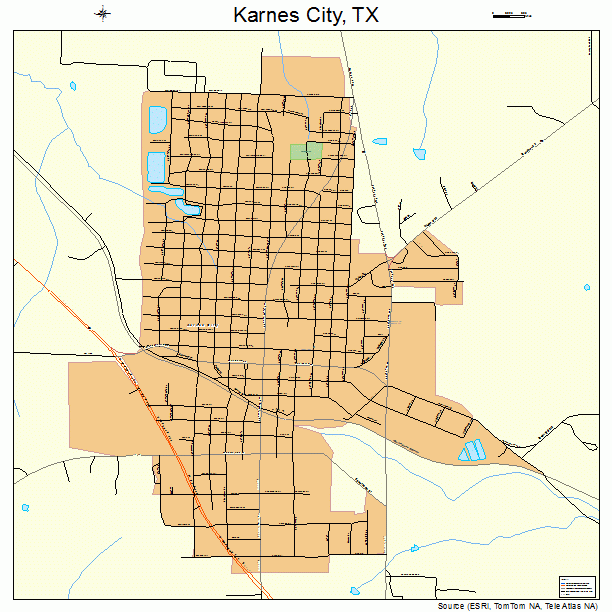Karnes City, TX street map