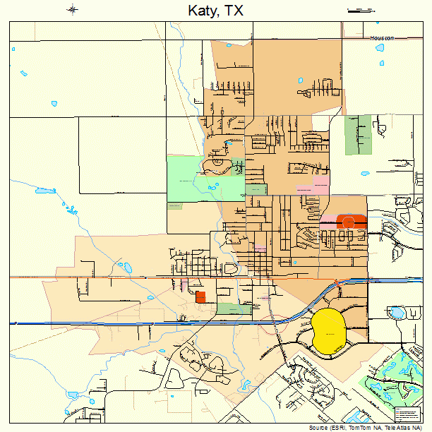 Katy, TX street map