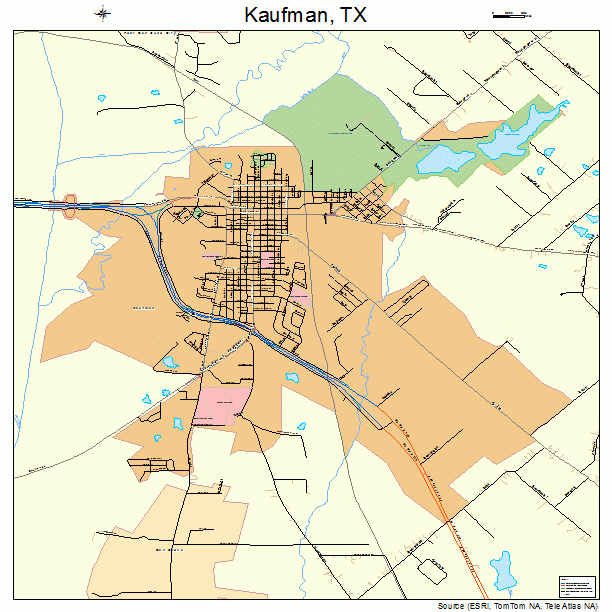 Kaufman, TX street map