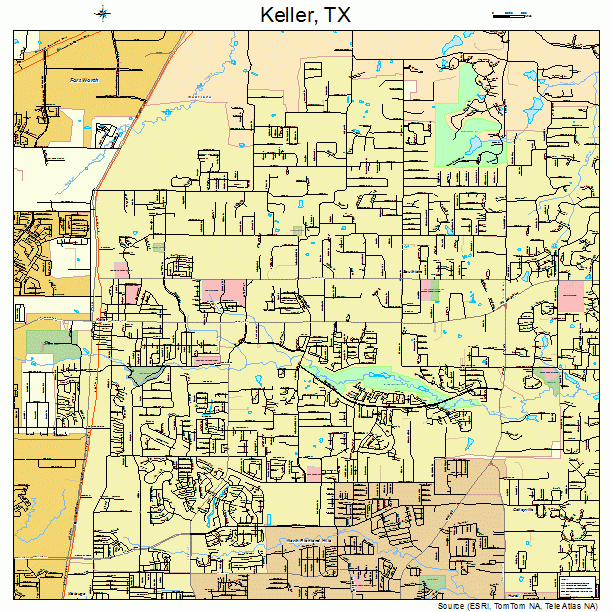 Keller, TX street map