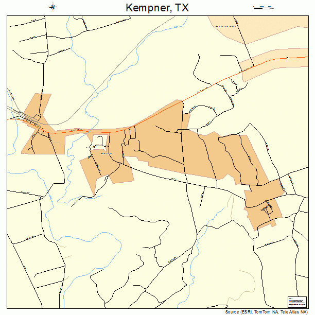 Kempner, TX street map