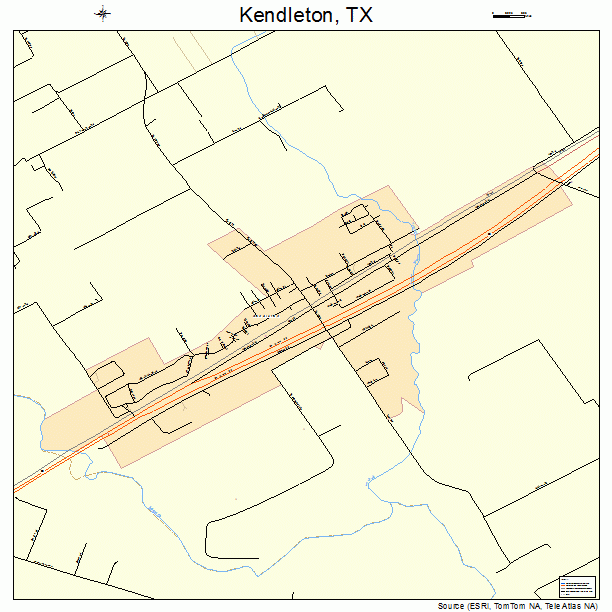 Kendleton, TX street map