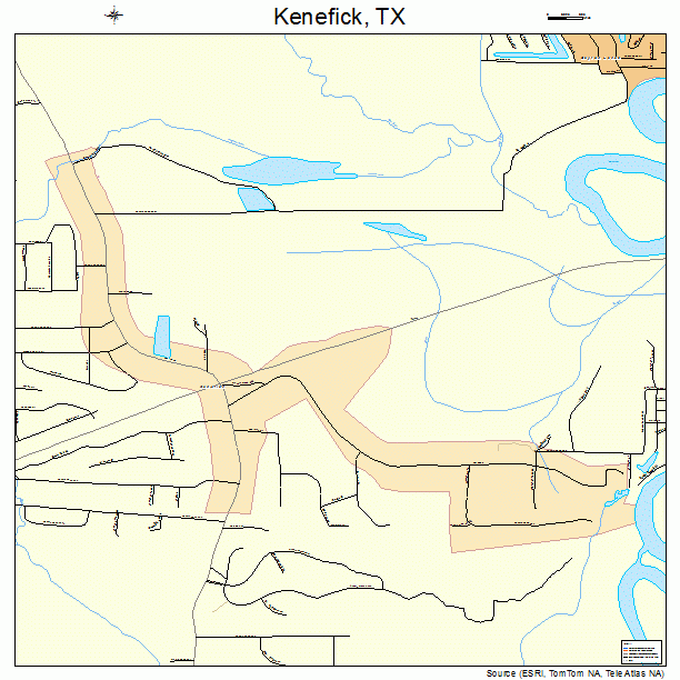 Kenefick, TX street map