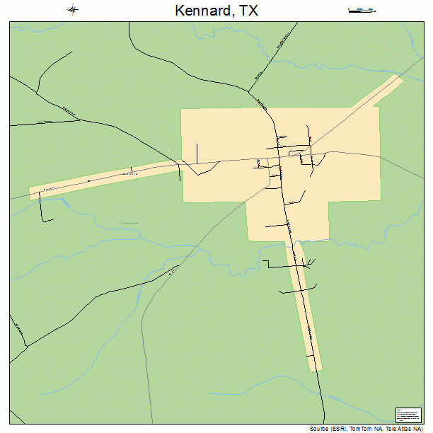 Kennard, TX street map