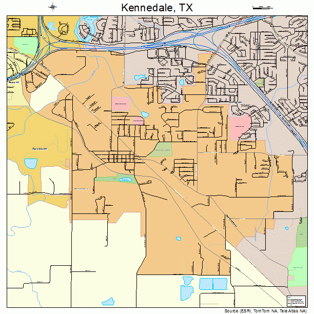 Kennedale, TX street map