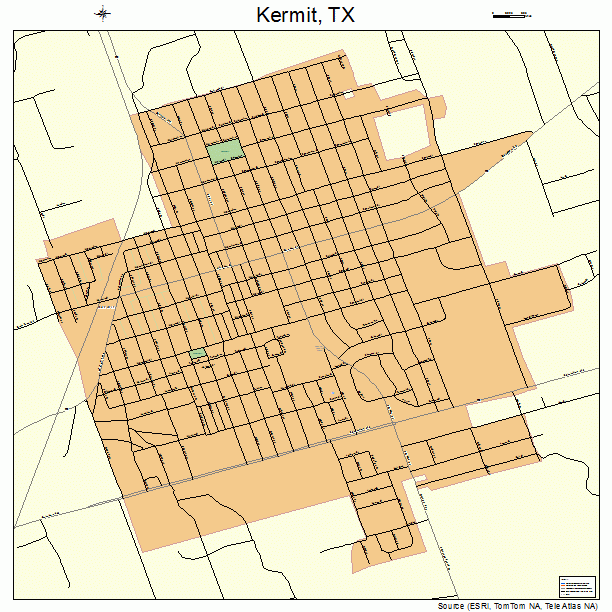 Kermit, TX street map