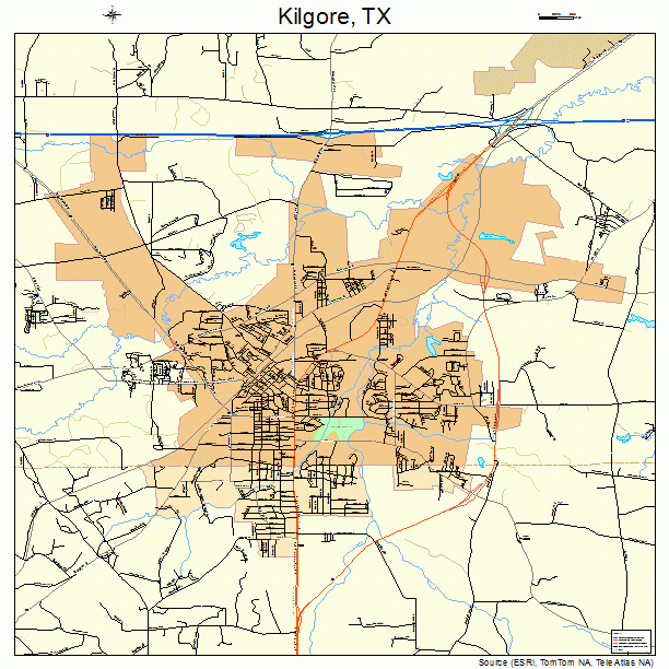 Kilgore, TX street map