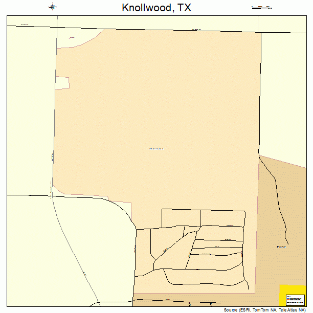 Knollwood, TX street map