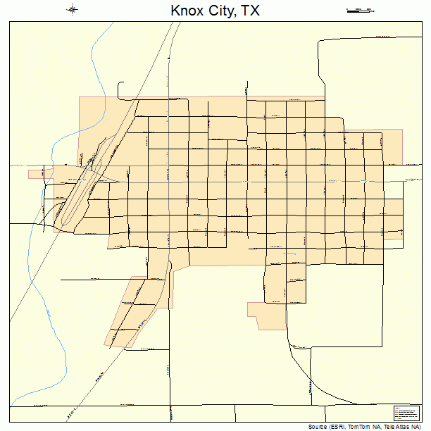 Knox City, TX street map