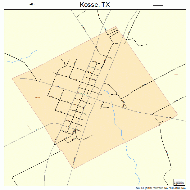 Kosse, TX street map