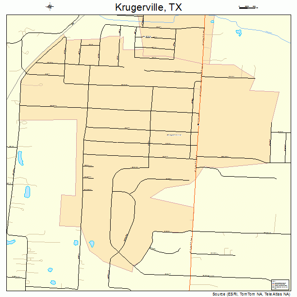 Krugerville, TX street map