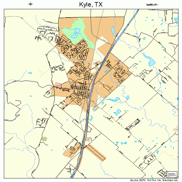 Kyle, TX street map