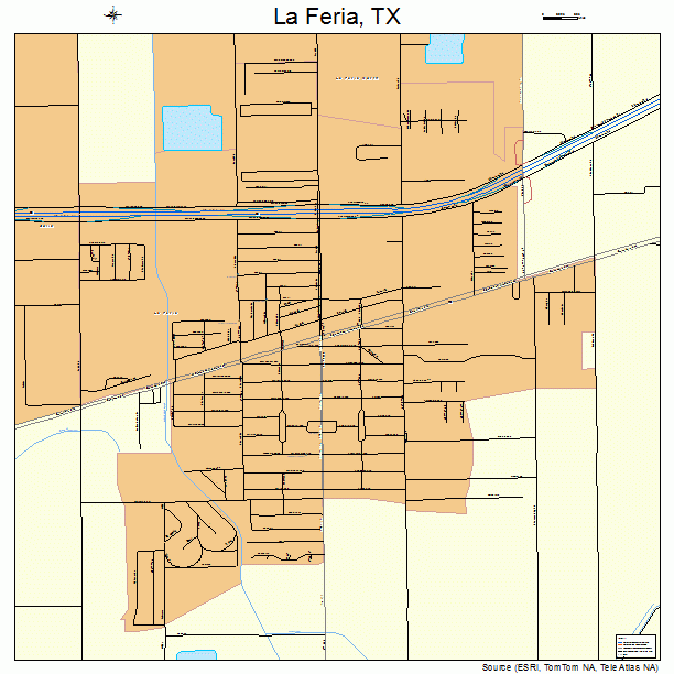La Feria Texas Street Map 4840204