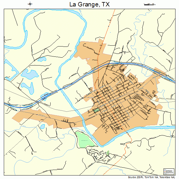 La Grange, TX street map