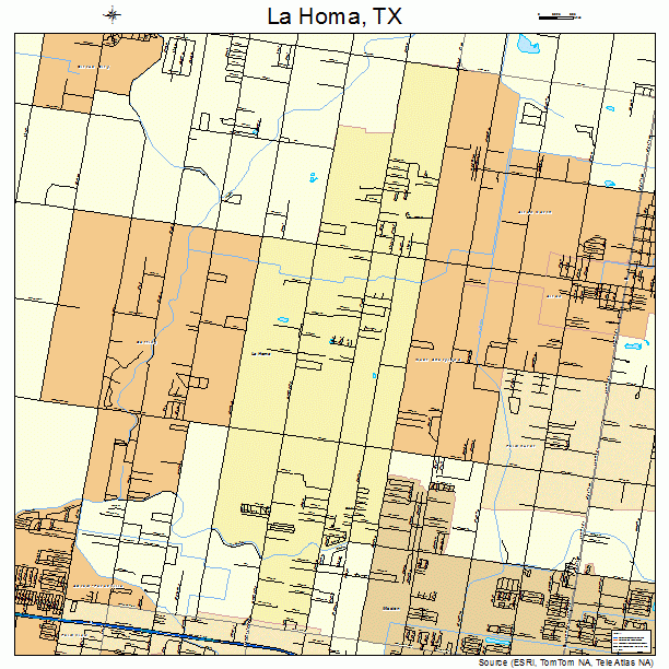 La Homa, TX street map