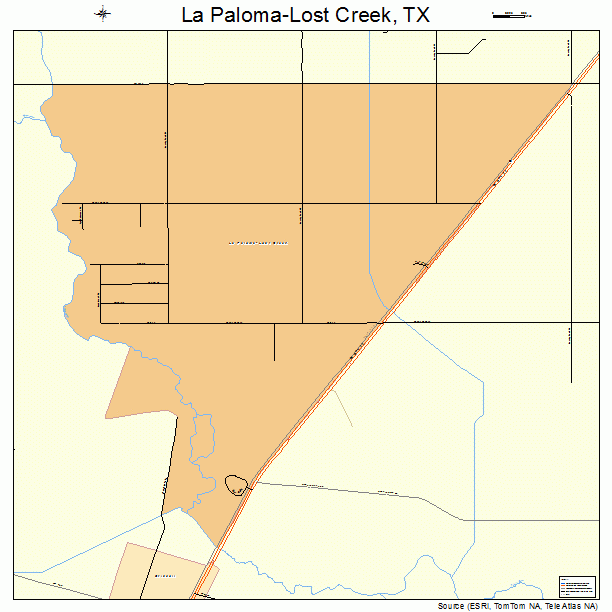 La Paloma-Lost Creek, TX street map