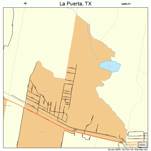 La Puerta, TX street map