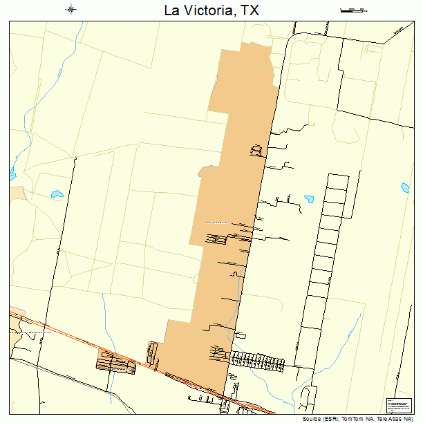 La Victoria, TX street map