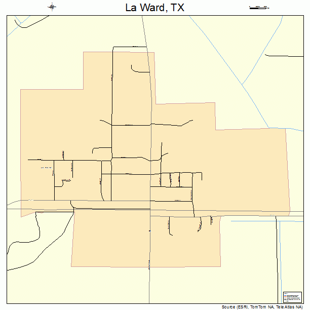 La Ward, TX street map