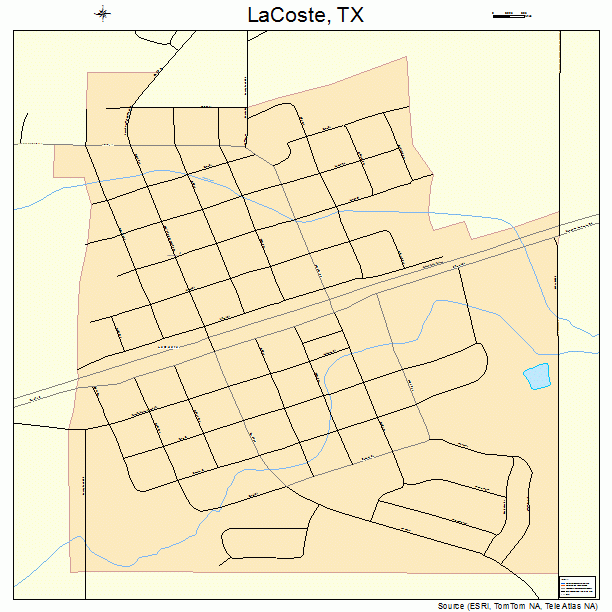 LaCoste, TX street map