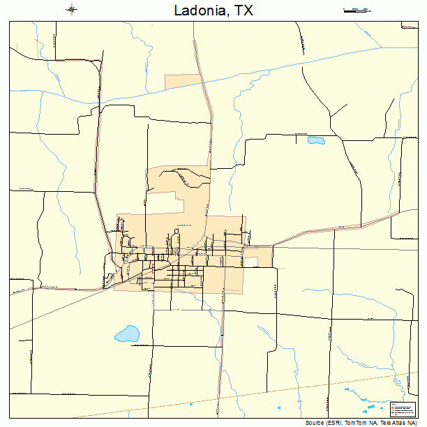 Ladonia, TX street map
