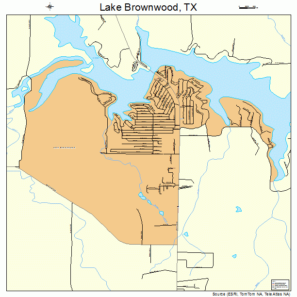 Lake Brownwood, TX street map