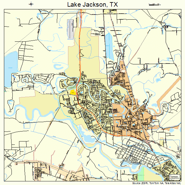 Lake Jackson, TX street map