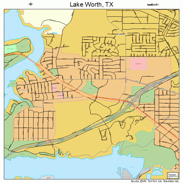 Lake Worth, TX street map