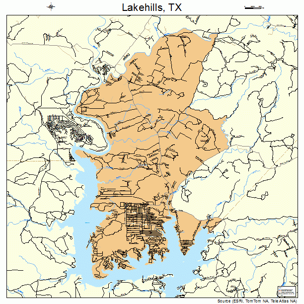 Lakehills, TX street map