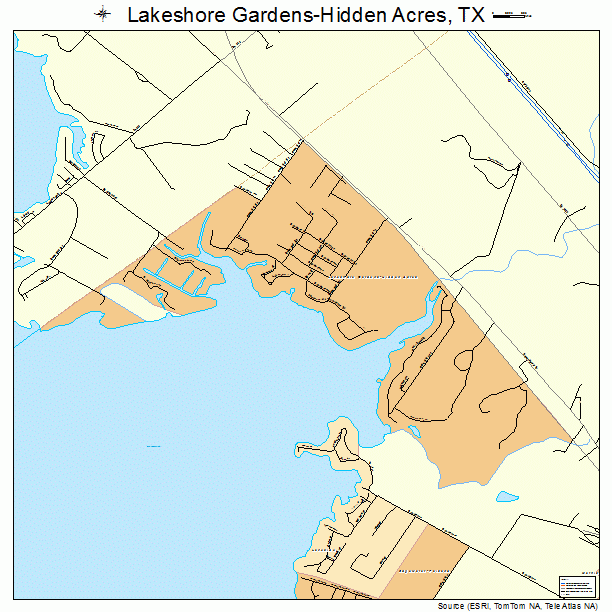 Lakeshore Gardens-Hidden Acres, TX street map