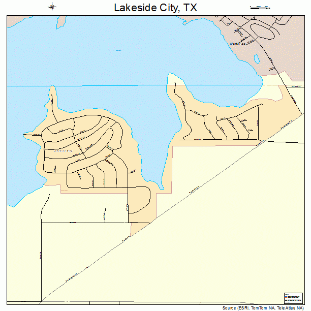 Lakeside City, TX street map